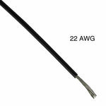 WIRE STRANDED 22AWG 100FT BLACK TC PVC FT1 300V 105C