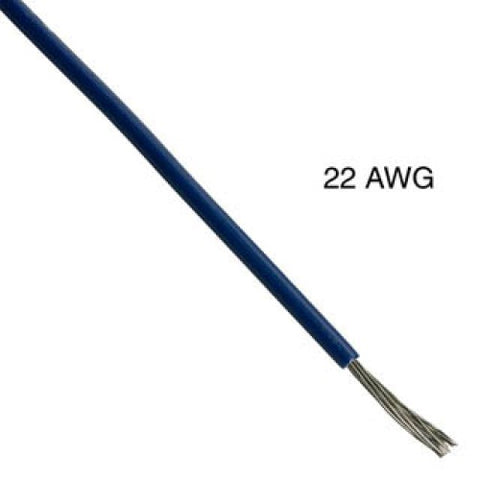 WIRE STRANDED 22AWG 100FT BLUE TC PVC FT1 3V 15C