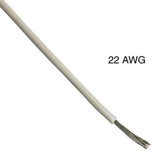 WIRE STRANDED 22AWG 100FT WHITE TC PVC FT1 300V 105C