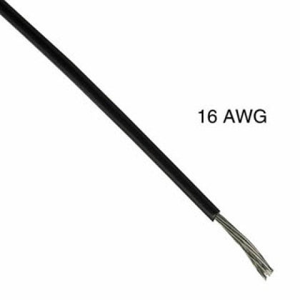 WIRE STRANDED 16AWG 100FT BLACK TC PVC FT1 3V 15C
