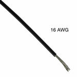 WIRE STRANDED 16AWG 100FT BLACK TC PVC FT1 300V 105C