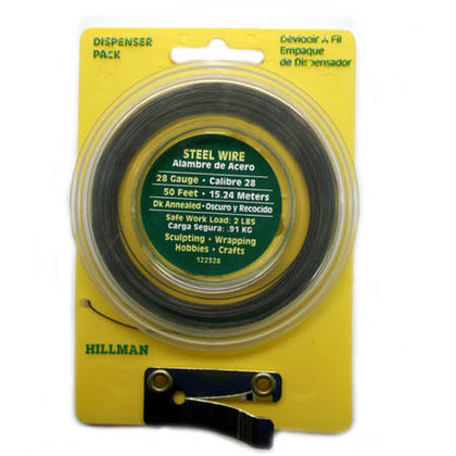 STEEL WIRE 28AWG 50FT DISPENSER PACK SAFE WORK LOAD 2LBS