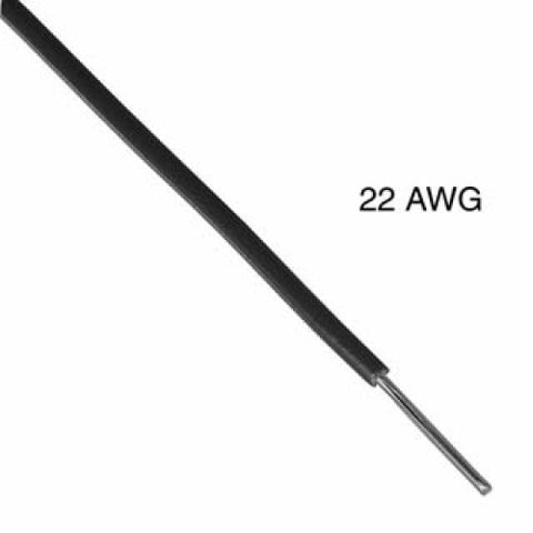 WIRE SOLID 22AWG 100FT BLACK TR64 TC PVC FT1 3V 15C