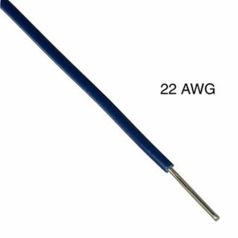 WIRE SOLID 22AWG 100FT BLUE TR64 TC PVC FT1 3V 15C