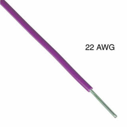 WIRE SOLID 22AWG 100FT PURPLE TR64 TC PVC FT1 3V 15C