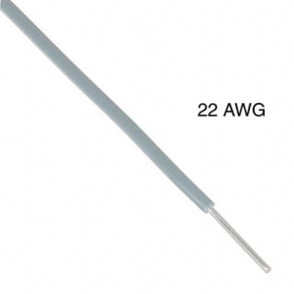 WIRE SOLID 22AWG 100FT GREY TR64 TC PVC FT1 3V 15C