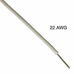 WIRE SOLID 22AWG 25FT WHT TC PVC FT1 300V 80C
