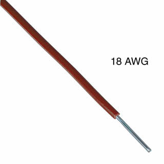 WIRE SOLID 18AWG 100FT BROWN TEW PVC FT1 600V 105C