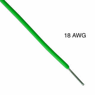 WIRE SOLID 18AWG 100FT GREEN TEW PVC FT1 6V 15C