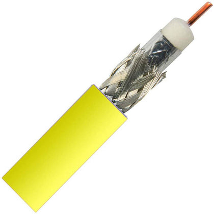 COAX CABLE RG6 QUAD SH YEL 1000FT