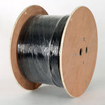SIAMESE CABLE CAT5E 16AWG/2C BLK 1000FT IN SPOOL DIRECT BURIAL
