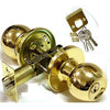 ENTRANCE LOCK W/BUTTON GOLD PLAT PLATED