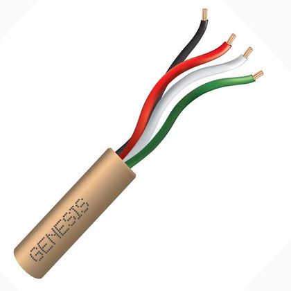 CABLE 4C 22AWG STR UNSH 500FT BEIGE COIL