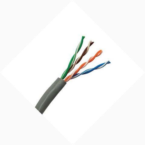 CABLE 4PR 24AWG STR UNSH 300M FT4 GREY