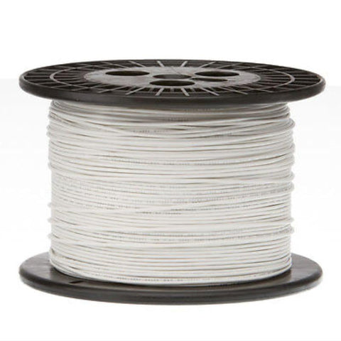 TEFLON WIRE STRANDED 18AWG 700F WHT UNSHLD SILVER PLATED COPPER{