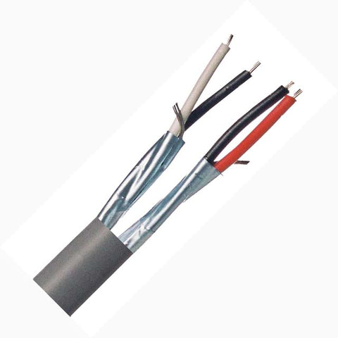 CABLE 2PR 22AWG STR INSH 1000FT BLK