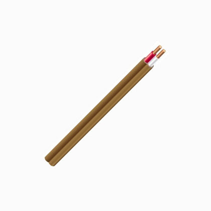 CABLE 2C 22AWG SOL UNSH 500FT CMR BRN COIL