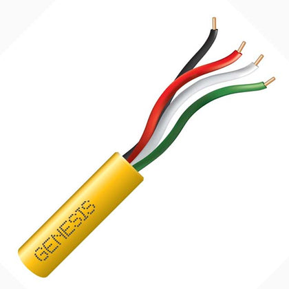 CABLE 4C 22AWG SOL UNSH 500FT CMR YEL COIL