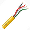 CABLE 4C 22AWG SOL UNSH 500FT CMR YEL COIL
