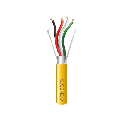 CABLE 4C 18AWG STR SHLD 1000FT CMP PLENUM YEL