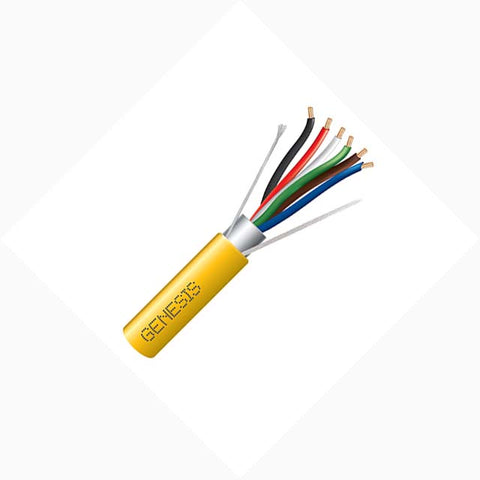 CABLE 6C 22AWG STR SHLD 1000FT CMP PLENUM YEL