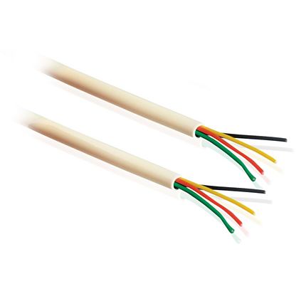 CABLE 4C 22AWG SOL UNSH 500FT CMP PLENUM WHT