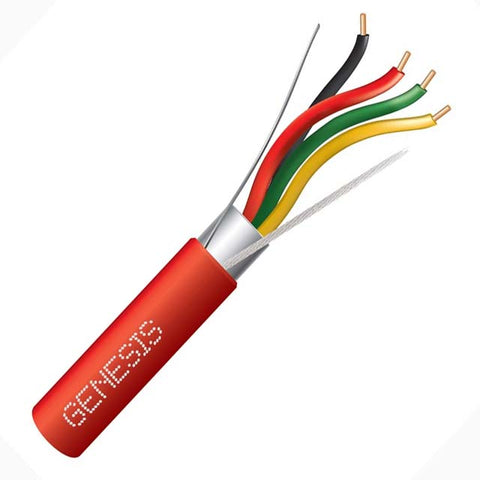 CABLE FIRE ALARM 18/4 SOL SHLD FPLR RISER 500FT RED