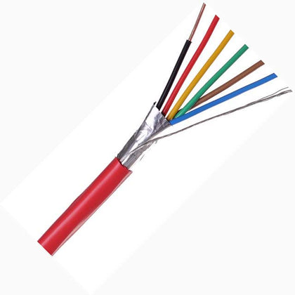 CABLE FIRE ALARM 18/6 SOL SHLD FPLP PLENUM 1000FT RED
