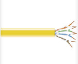 CABLE CAT5E FT4 SOL YEL 1000FT UTP 4P/24AWG CMR SPOOL GIGABASE