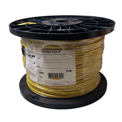 CABLE CAT5E FT4 SOL YEL 1000FT UTP 4P/24AWG CMR SPOOL GIGABASE