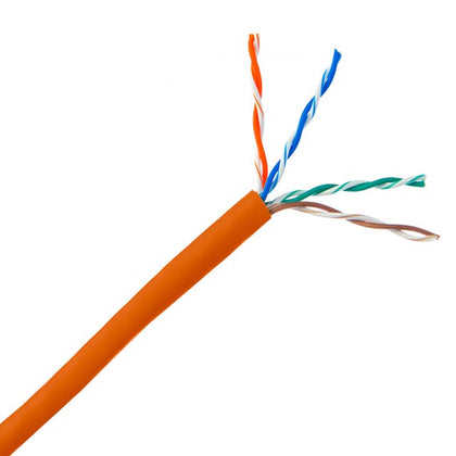 CABLE CAT5E FT4 SOL ORG 1000FT UTP CMR 4P/24AWG 350MHZ