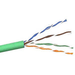 CABLE CAT5E CM STR GRN 1000FT UTP 4P/24AWG 350MHZ