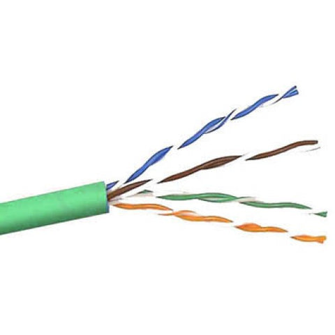 CABLE CAT5E CM STR GRN 1000FT UTP 4P/24AWG 350MHZ