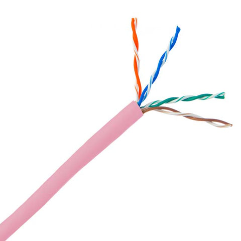 CABLE CAT5E FT4 STR PINK 250FT UTP CM 4P/24AWG