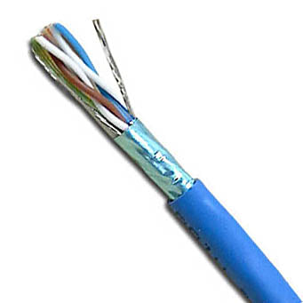 CABLE CAT5E FT4 SOL BLU SHLD 1K STP CMR 4P/24AWG 350MHZ SPOOL