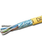 CABLE CAT6 CM STR SH YEL 1000F F/UTP 4P/26AWG