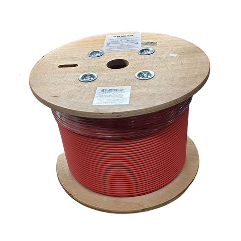 CABLE CAT6A FT6 SOL SH RED 1000F 4PR 23AWG 650MHZ F/UTP CMP SPOOL