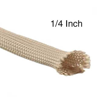 FIBERGLASS EXPANDABLE SLEEVE 1/4 INCH 10FT NATURAL 240 DEGREE CEL