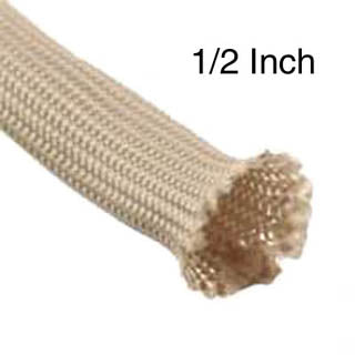 FIBERGLASS EXPANDABLE SLEEVE 1/2 INCH 10FT NATURAL 240 DEGREE CEL