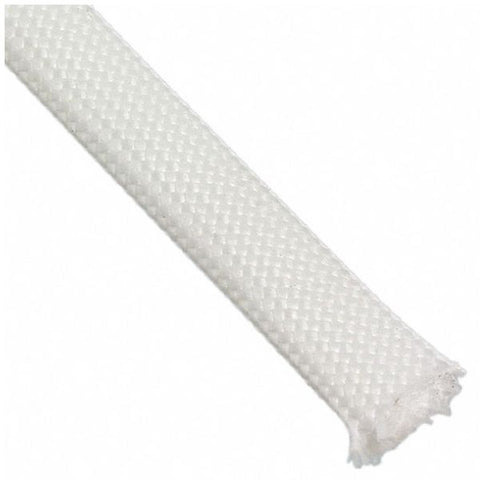 FIBERGLASS EXPANDABLE SLEEVE 1/4 INCH 10FT white 600 DEGREE CEL