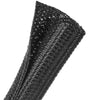SELF WRAP FLEX 1IN BLK 10FT POLY BRAIDED F6 WOVEN SLEEVING