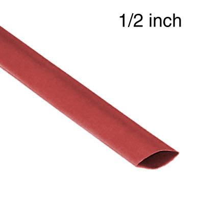 TUBING HST 1/2INX4FT SW RED 2:1 600V 125C