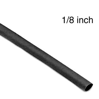 TUBING HST 1/8INX4FT SW BLK 2:1 600V 125C