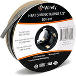 TUBING HST 1/2INX50FT DW BLK 3:1 ROLL W/ADHESIVE