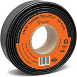 TUBING HST 2INX50FT DW BLK 3:1 ROLL W/ADHESIVE