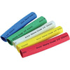 TUBING HST 3/8INX3IN DW ASSORTED ADHE RED/BLU/WHT/YEL/GRN 5PC/SET