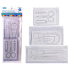 CARRY-ON KIT FOR TRAVEL WITH 3-PC CLEAR POUCHES