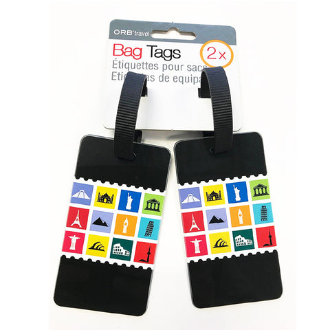 LUGGAGE TAG LANDMARKS MULTI-COLOUR