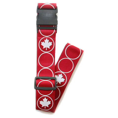 LUGGAGE STRAP MAPLE LEAF RED/WHITE