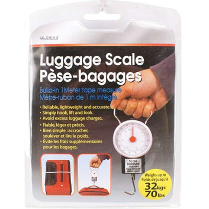 LUGGAGE SCALE ANALOG MAX WEIGHT CAPACITY:32KG(70LBS)